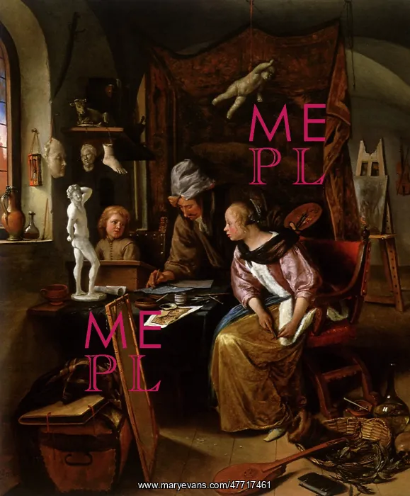 : Drawing Lesson, by Jan Steen : Drawing Lesson, by Jan Steen