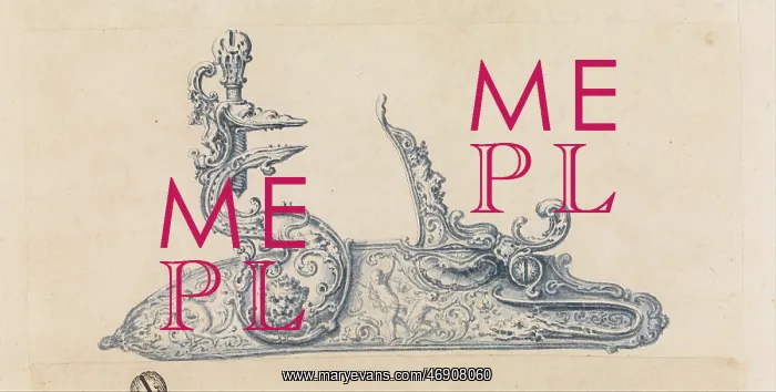 : Drawing from an Ornament Scrapbook: A Flintlock : Drawing from an Ornament Scrapbook: A Flintlock