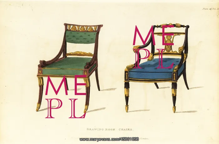 : Drawing room chairs, 1814 : Drawing room chairs, 1814