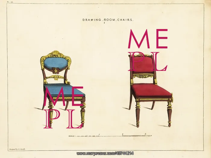 : Two drawing room chairs, Regency style : Two drawing room chairs, Regency style