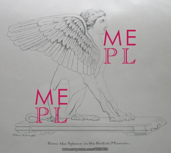 : Drawing of a Sphinx : Drawing of a Sphinx