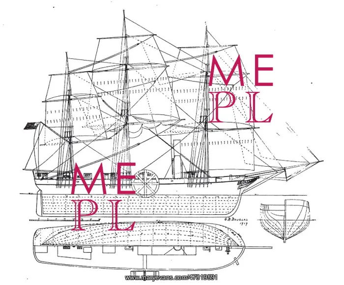 : Drawing of the SS Savannah : Drawing of the SS Savannah