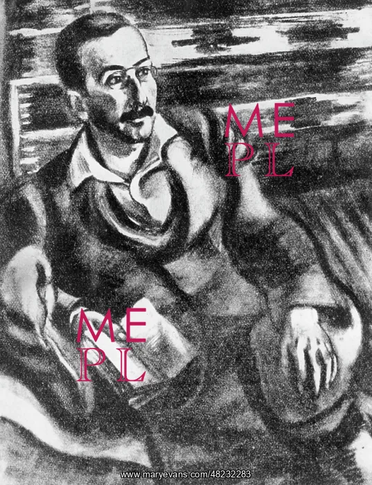 : Drawing of Stefan Zweig : Drawing of Stefan Zweig
