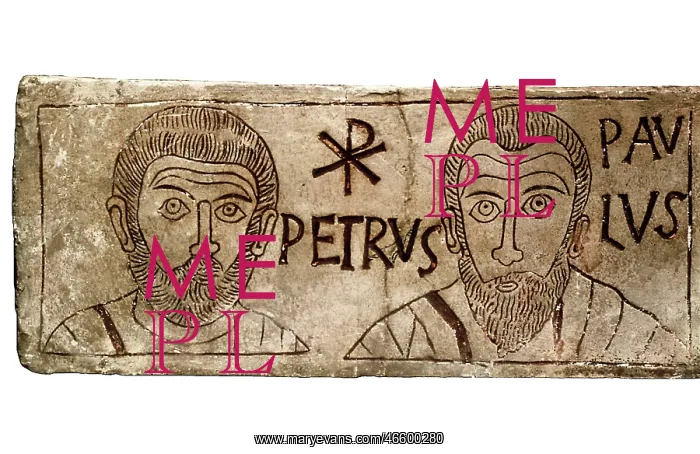 : Drawing in a tombstone. 4th c. A.D, representing : Drawing in a tombstone. 4th c. A.D, representing