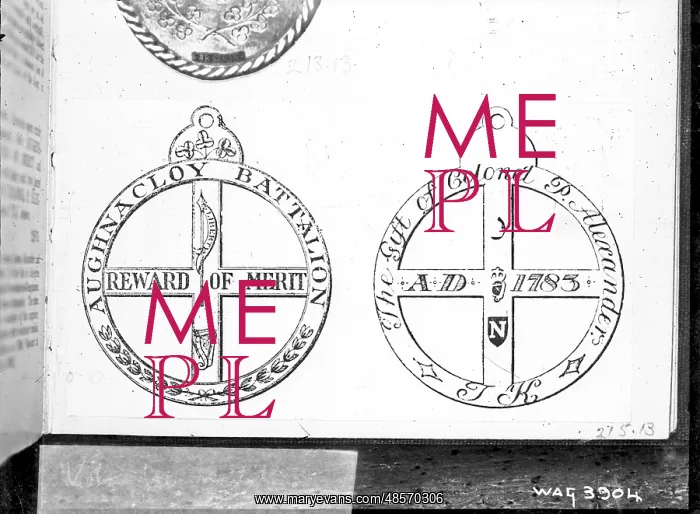  : A drawing of a volunteer medal