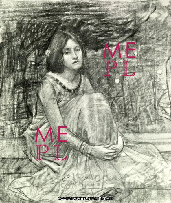 : Drawing of a young woman : Drawing of a young woman