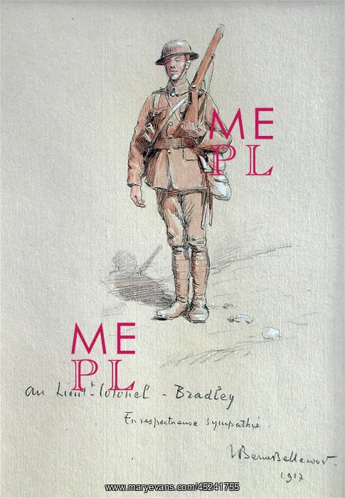 : Two drawings of British Tommies : Two drawings of British Tommies