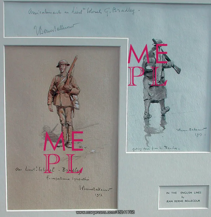 : Two drawings of British Tommies : Two drawings of British Tommies