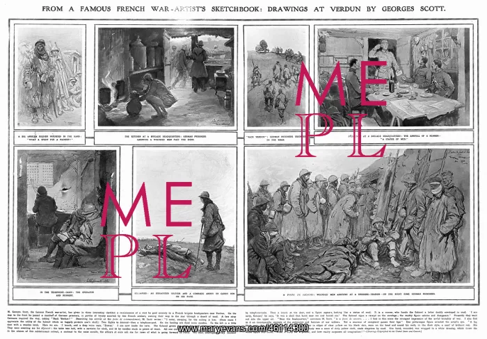 : Drawings at Verdun by Georges Scott : Drawings at Verdun by Georges Scott