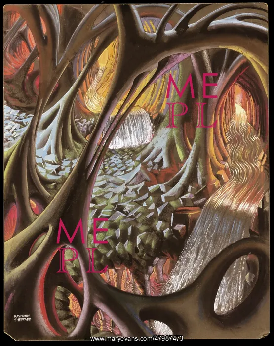 : Dream by Raymond Sheppard. Fantastical abstract painting of a cavernous : Dream by Raymond Sheppard. Fantastical abstract painting of a cavernous