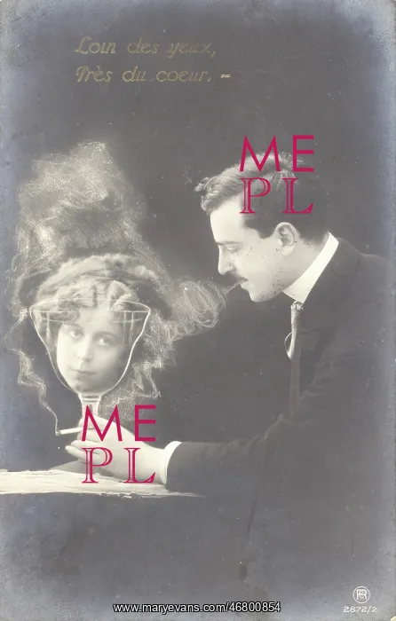 : Dreaming man with cigarette : Dreaming man with cigarette