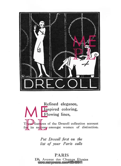 : Drecoll fashion advertisement : Drecoll fashion advertisement
