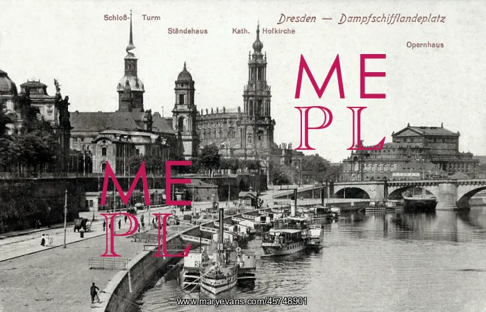 : Dresden, Germany - River Elbe and principal buildings : Dresden, Germany - River Elbe and principal buildings