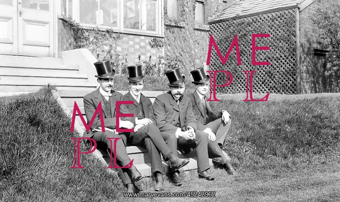 : Four well dressed Edwardian men : Four well dressed Edwardian men