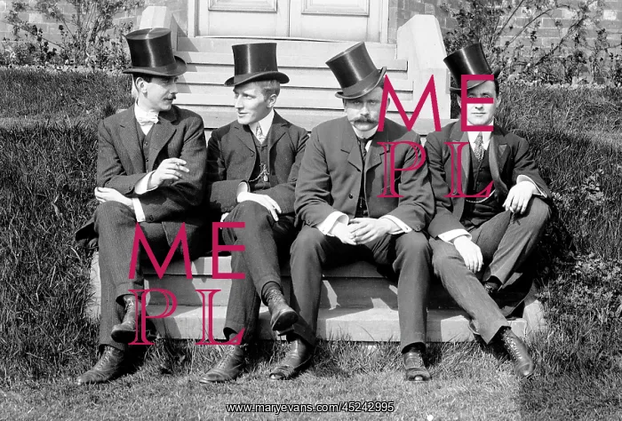 : Four well dressed Edwardian men : Four well dressed Edwardian men