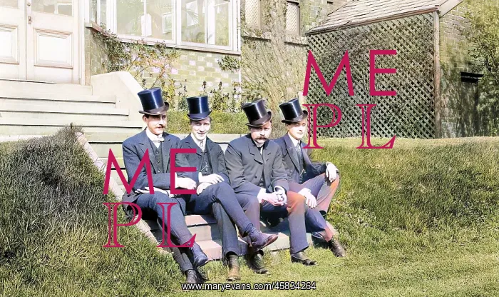 : Four well dressed Edwardian men : Four well dressed Edwardian men