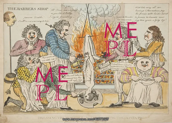 : Dressing the Minister, Alias Roasting the Guinea Pig, 1795 : Dressing the Minister, Alias Roasting the Guinea Pig, 1795