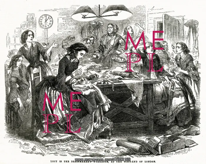 : Dressmakers workroom in London 1858 : Dressmakers workroom in London 1858