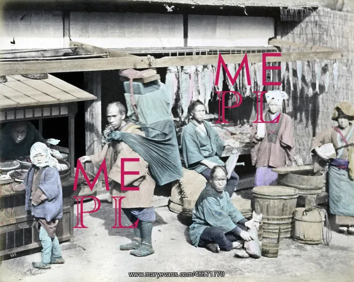  : Dried fish stall Japan circa 1880s