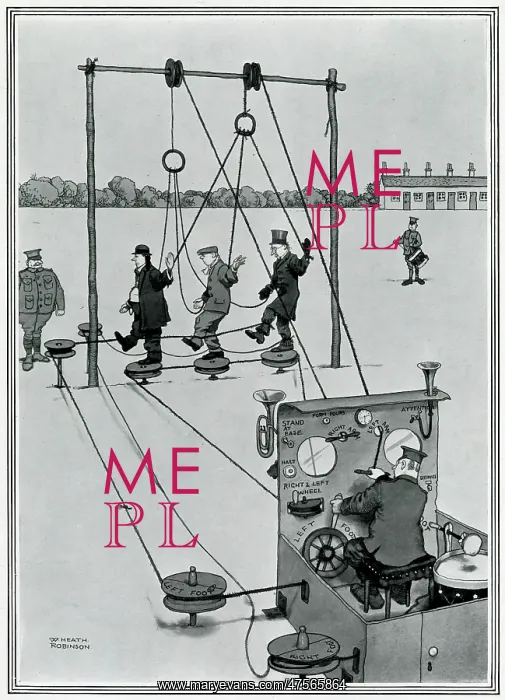 : The Drilling Frame by Heath Robinson : The Drilling Frame by Heath Robinson
