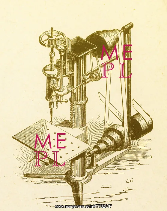 : Drilling Press, 19th Century : Drilling Press, 19th Century