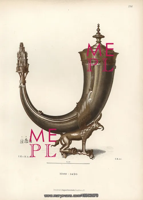 : Drinking horn from the 15th century : Drinking horn from the 15th century