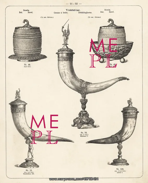 : Drinking horns and tankards : Drinking horns and tankards
