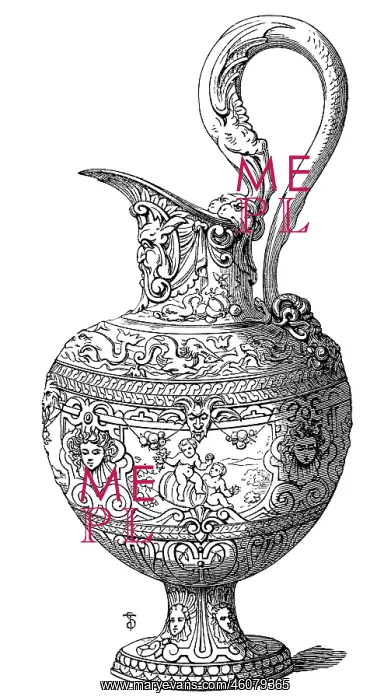 : Drinking vessels, dishes, cutlery, ewer, silver and gold : Drinking vessels, dishes, cutlery, ewer, silver and gold