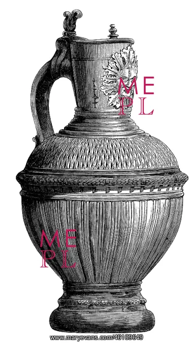 : Drinking vessels, dishes, cutlery, jug with handle : Drinking vessels, dishes, cutlery, jug with handle