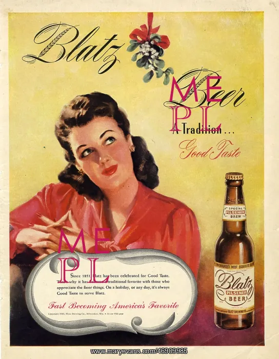 : drinks, beer, wines adverts - blatz beer, advert : drinks, beer, wines adverts - blatz beer, advert