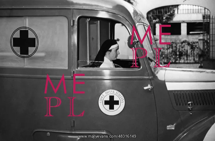 : Driver of an ambulance in Italy, 1940 : Driver of an ambulance in Italy, 1940