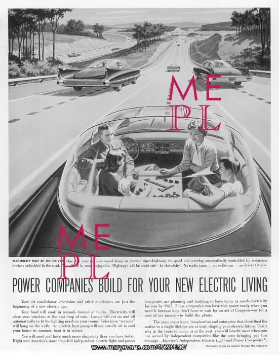 : Driverless car of the future, 1950s : Driverless car of the future, 1950s