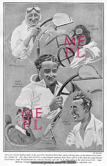 : Drivers & personalities in the Five Hundred Miles Race, 1929 : Drivers & personalities in the Five Hundred Miles Race, 1929