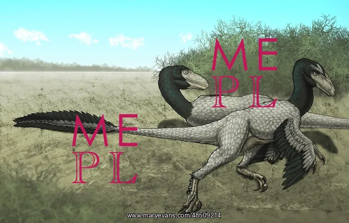 : Two Dromaeosaurus dinosaurs sunbathing in the Cretaceous ? : Two Dromaeosaurus dinosaurs sunbathing in the Cretaceous ?