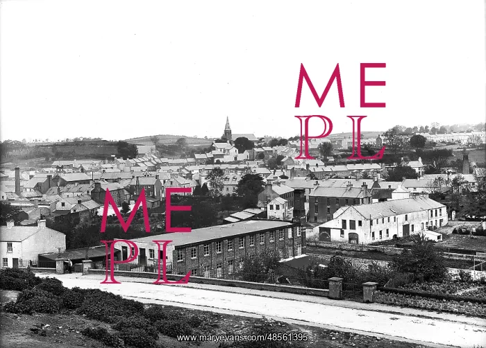 : Dromore - an elevated and panoramic view of the whole town : Dromore - an elevated and panoramic view of the whole town