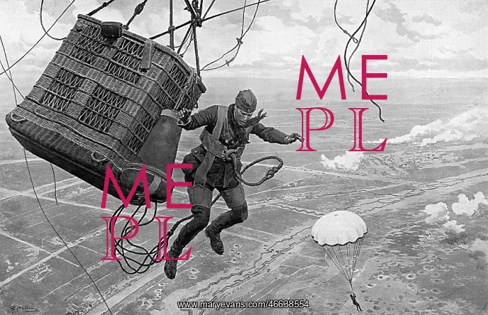 : Dropping from a Kite Balloon 1917 : Dropping from a Kite Balloon 1917