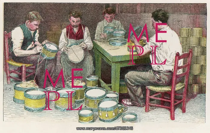 : Drum Making - 1890 : Drum Making - 1890