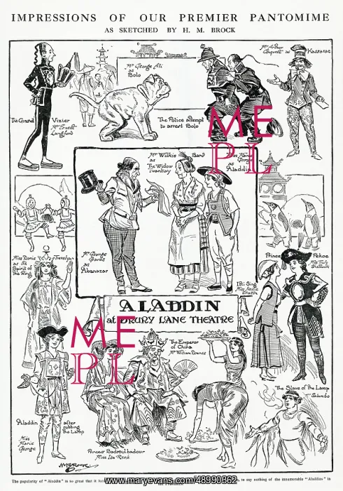 : Drury Lane Pantomime - Aladdin 1910 : Drury Lane Pantomime - Aladdin 1910