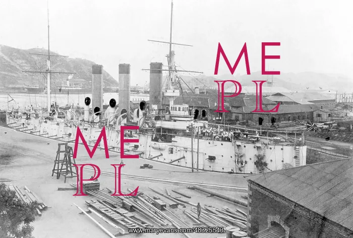 : Dry dock in Port Arthur, 1904 / 1905 : Dry dock in Port Arthur, 1904 / 1905