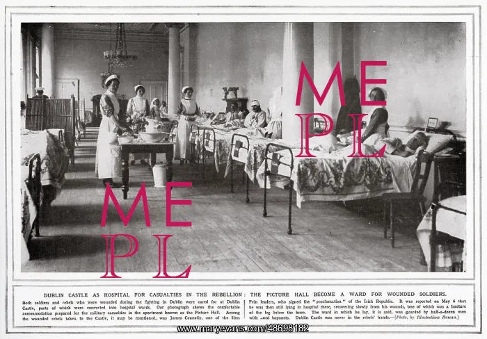 : Dublin Castle as hospital during rebellion : Dublin Castle as hospital during rebellion