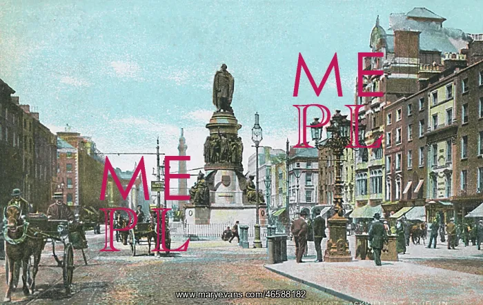: Dublin, Sackville Street - Statue of O'Connell : Dublin, Sackville Street - Statue of O'Connell