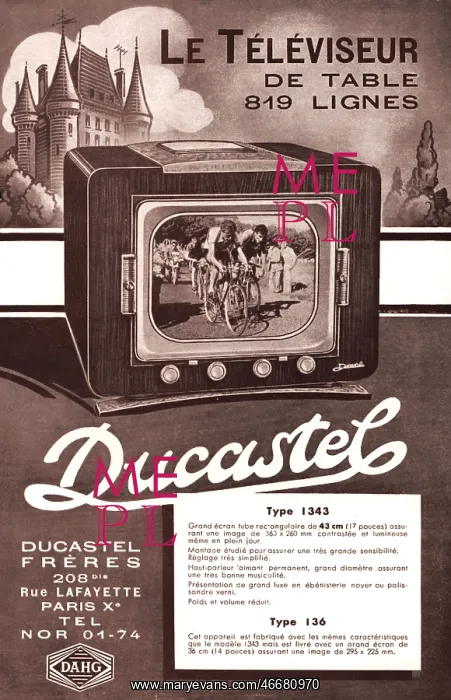 : Ducastel 1343 television : Ducastel 1343 television