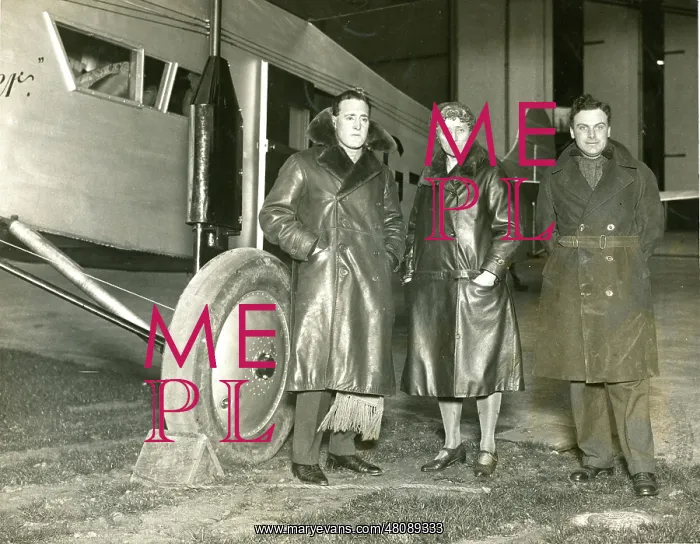 : The Duchess of Bedford with Capt C.D. Barnard, left, pil : The Duchess of Bedford with Capt C.D. Barnard, left, pil