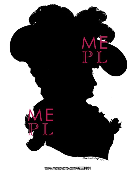 : The Duchess of Devonshire in silhouette : The Duchess of Devonshire in silhouette