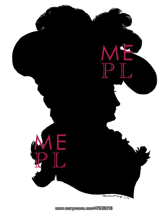 : The Duchess of Devonshire in silhouette : The Duchess of Devonshire in silhouette