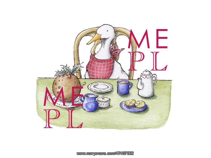  : Duck at Christmas breakfast table