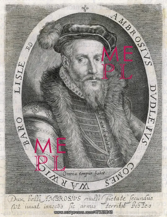 : Dudley. AMBROSE DUDLEY, 3rd Earl of Warwick (1528 - 1589), imprisoned with his father : Dudley. AMBROSE DUDLEY, 3rd Earl of Warwick (1528 - 1589), imprisoned with his father