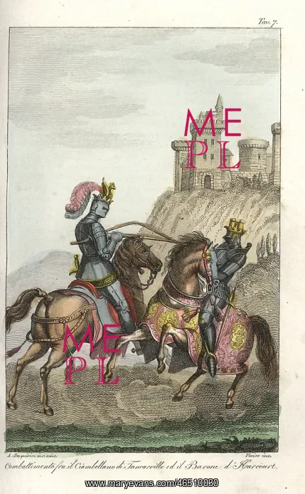 : Duel between the Chamberlain of Tancarville : Duel between the Chamberlain of Tancarville