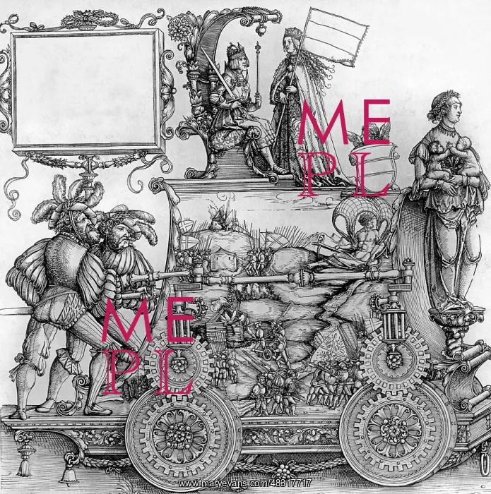 : Duerer's Large Triumphal Carriage, 1526 : Duerer's Large Triumphal Carriage, 1526