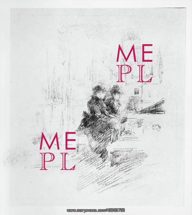 : The Duet by Whistler, lithograph : The Duet by Whistler, lithograph